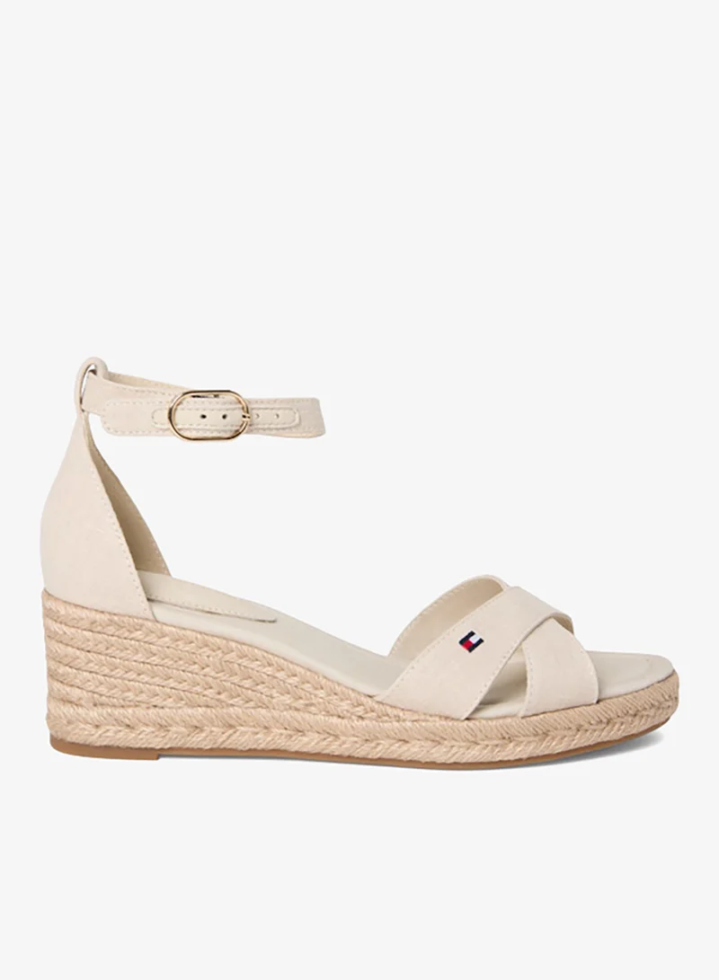 TOMMY HILFIGER Hemp Crossover Strap Wedge Espadrilles